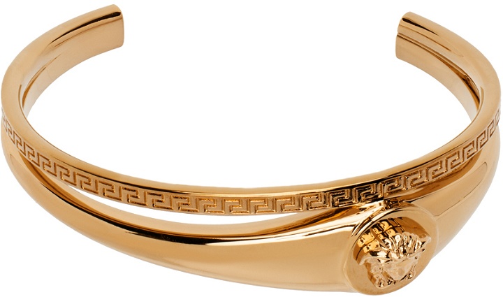 Photo: Versace Gold Tiered Cuff Bracelet