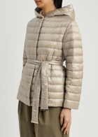 Herno Hooded Quilted Shell Jacket Cream