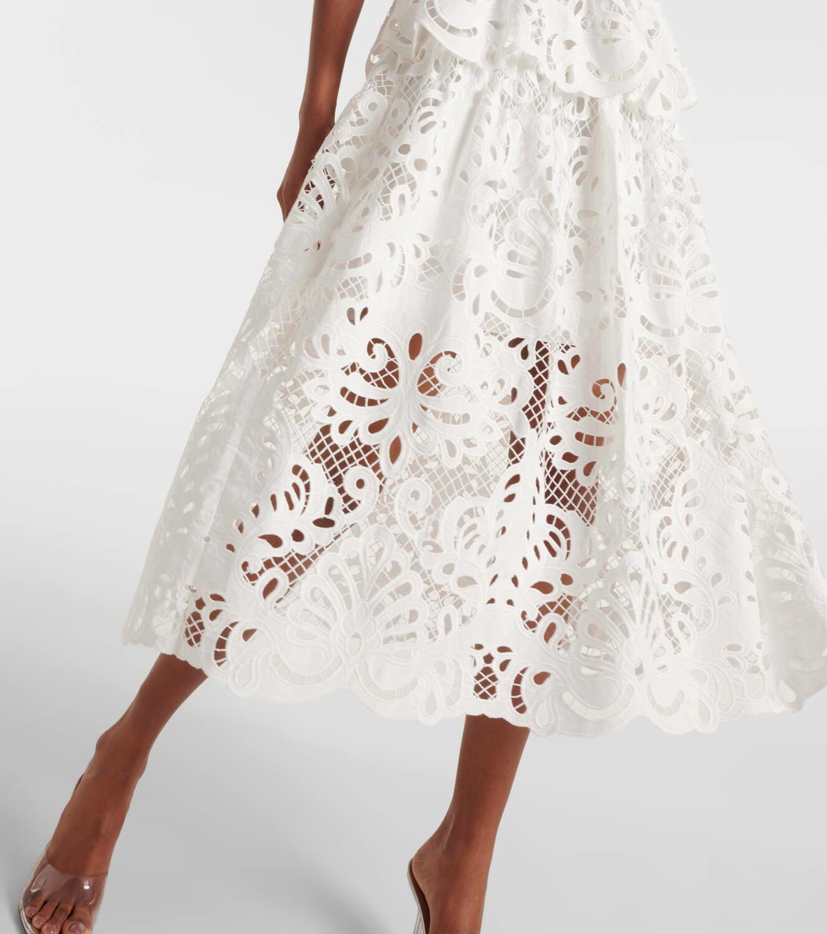 【SELF PORTRAIT】Cotton Lace Midi Dress＊難有 Self-Portrait Cotton lace midi dress Self-Portrait