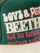 KAPITAL - Love & Peace and Beethoven Printed Neoprene and Mesh Trucker Cap