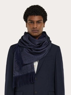 Ferragamo Mens Double face scarf in Blue