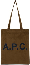 A.P.C. Brown Corduroy Lou Tote