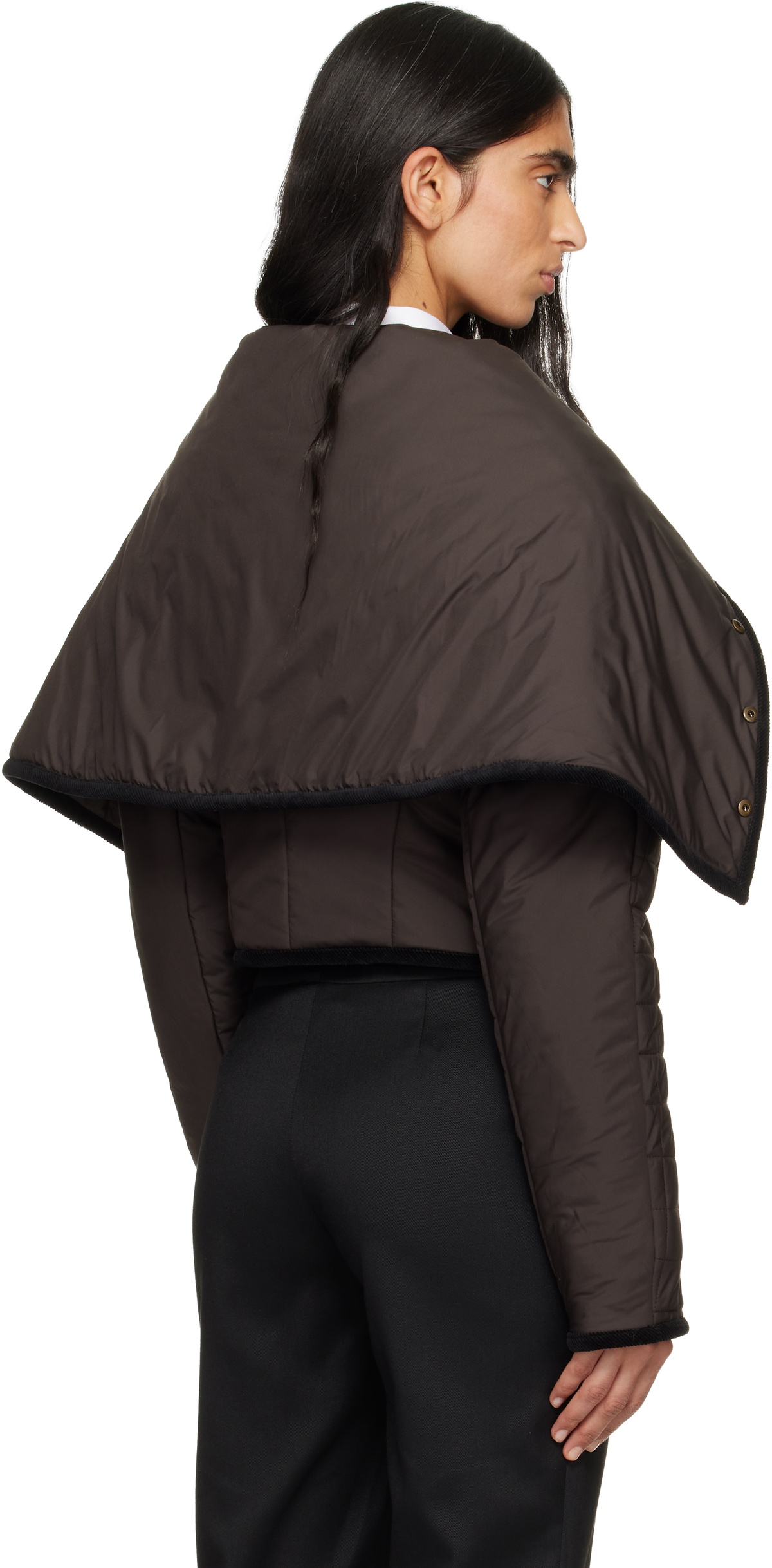 FIDAN NOVRUZOVA Brown Chad Quilted Puffer Jacket