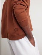 BODE - Crew Polo Cotton-Jersey Sweatshirt - Orange