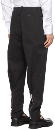 Alexander McQueen Black Cotton Canvas Trousers