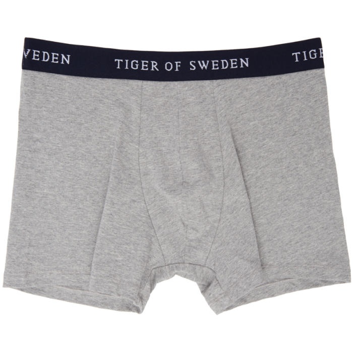 Photo: Tiger of Sweden Three-Pack Grey Ohlson Boxer Briefs
