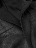 Dolce&Gabbana - Belted Paneled Textured-Leather Trench Coat - Black
