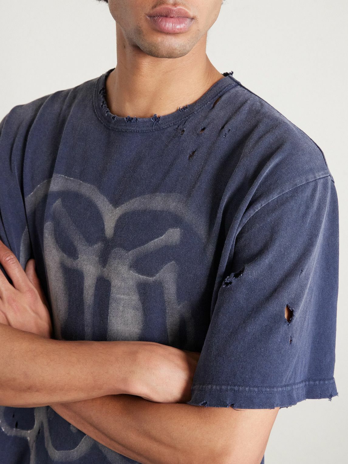 Neighborhood - Chito Savage Cotton-Jersey T-Shirt - Blue Neighborhood