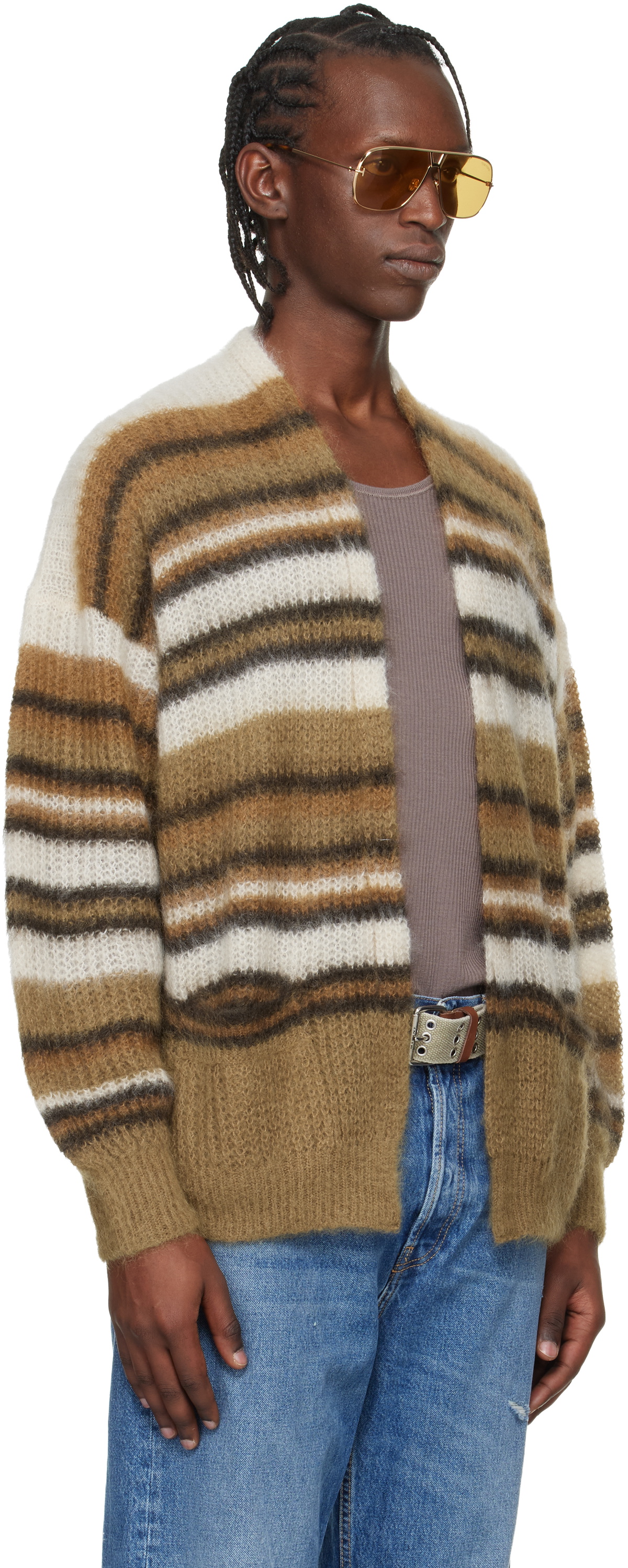 Isabel Marant Brown & Off-White Danah Cardigan