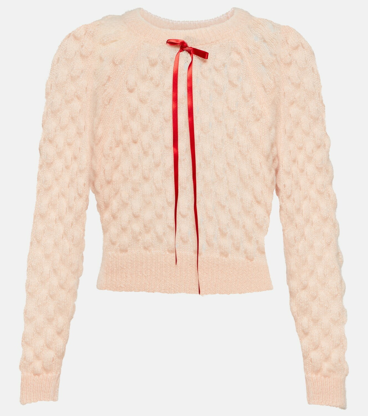 Simone Rocha Bow-embellished mohair-blend sweater Simone Rocha