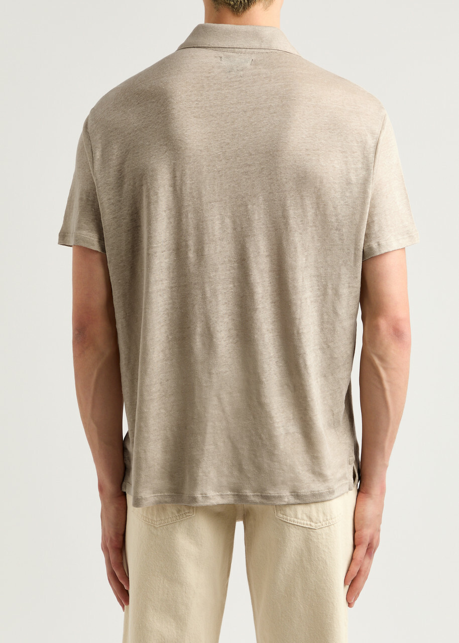 Paige Shelton Linen Polo Shirt Cream