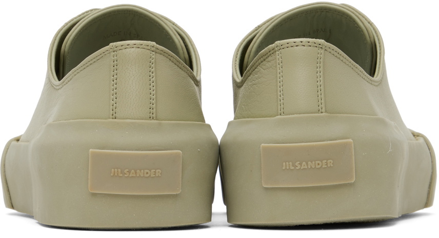 Jil Sander Green Low-Top Sneakers