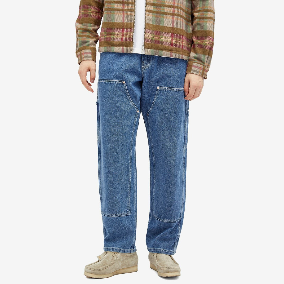【SATIIIZ】Rattan Double Knee Washing Denim Pants SATIIIZ】Rattan Double Knee Washing Denim Pants