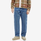 Stan Ray Men's Double Knee Pants in Heavy Stonewash Denim