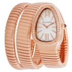 Bvlgari Serpenti Tubogas Quartz Diamond Silver Dial Ladies Watch 103002