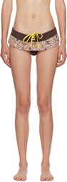 Juliet Johnstone Brown Lace-Up Bikini Bottom