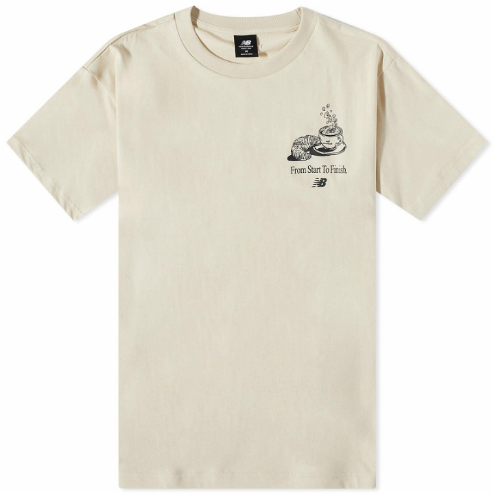 Photo: New Balance Men's Café Coffee T-Shirt in Bone