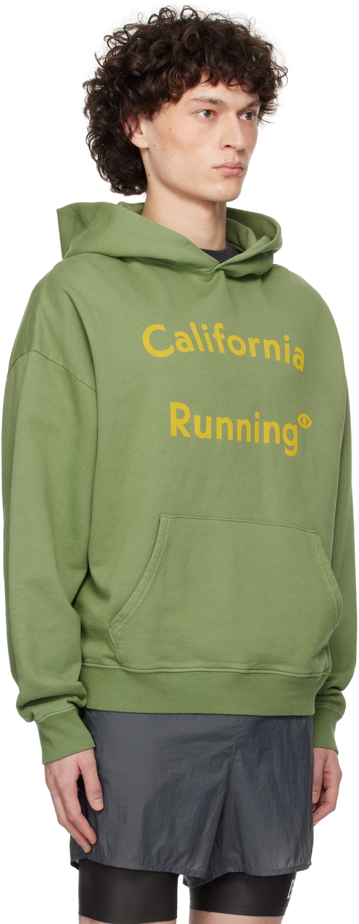 District Vision Green 'California' Cotton Hoodie