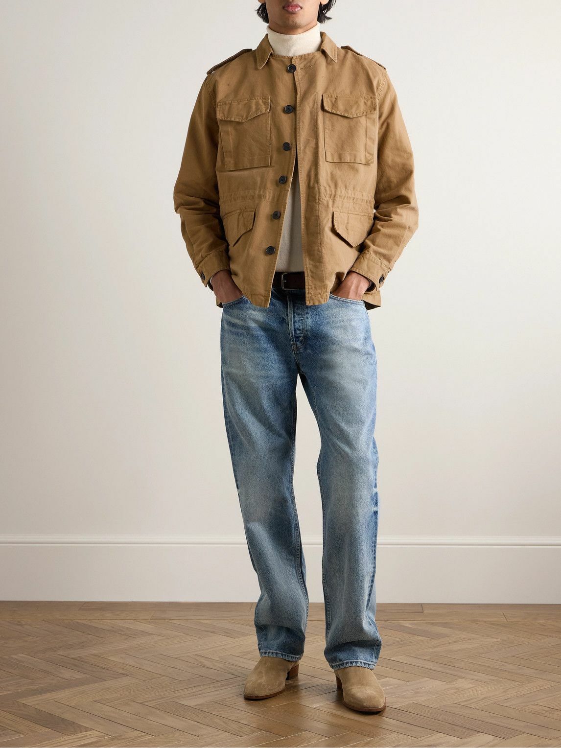 Nili Lotan - Charlie Cotton-Blend Canvas Jacket - Brown