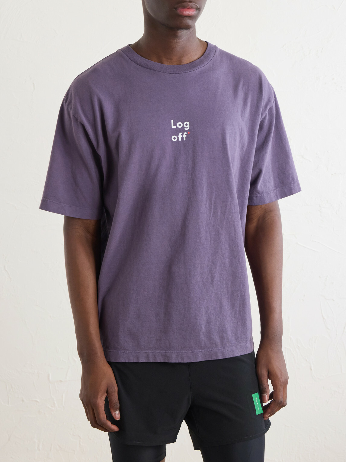 DISTRICT VISION - Printed Cotton T-shirt - Purple
