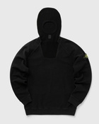 Stone Island Sweat Shirt Gauzed Cotton And Nylon, Garment Dyed Black - Mens - Hoodies