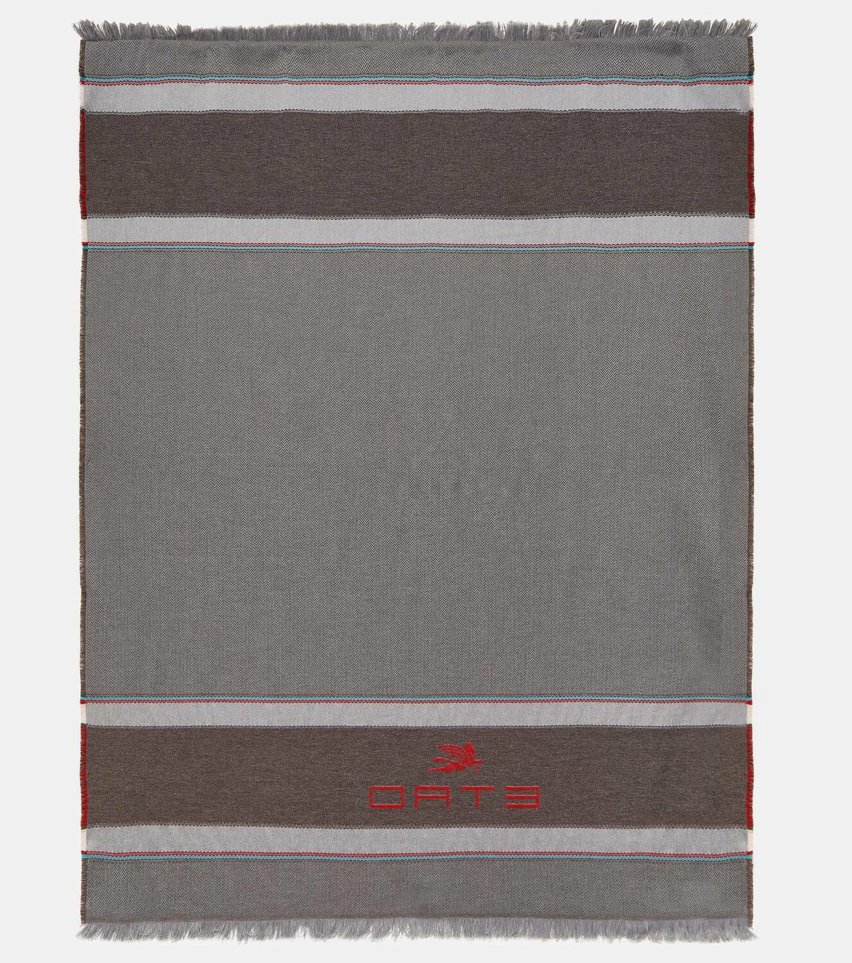 Etro Embroidered wool and cashmere throw