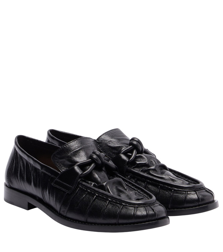 Photo: Bottega Veneta Astaire Knot leather loafers