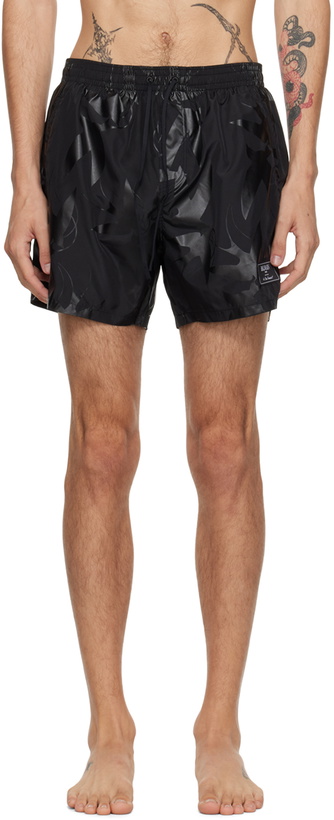 Photo: Balmain Black Rondini Swim Shorts