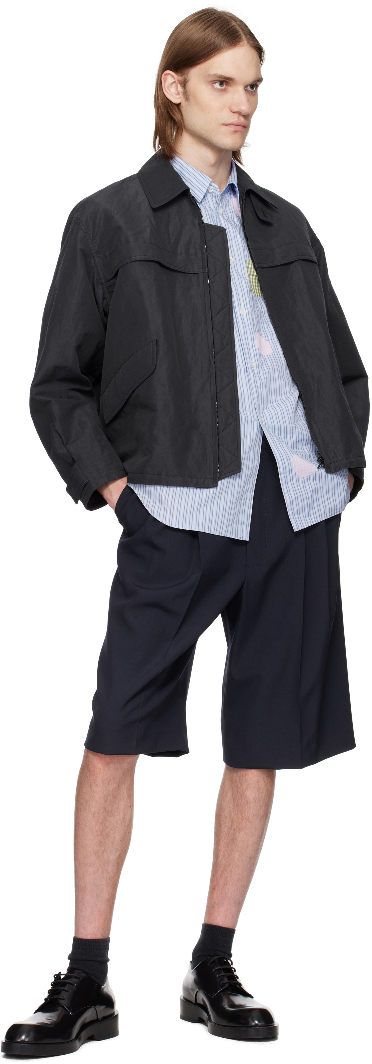 YLÈVE Black Ramy Cotton Weather Jacket