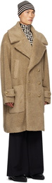 Balmain Beige Double-Breasted Coat