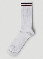 Logo Jacquard Socks in White