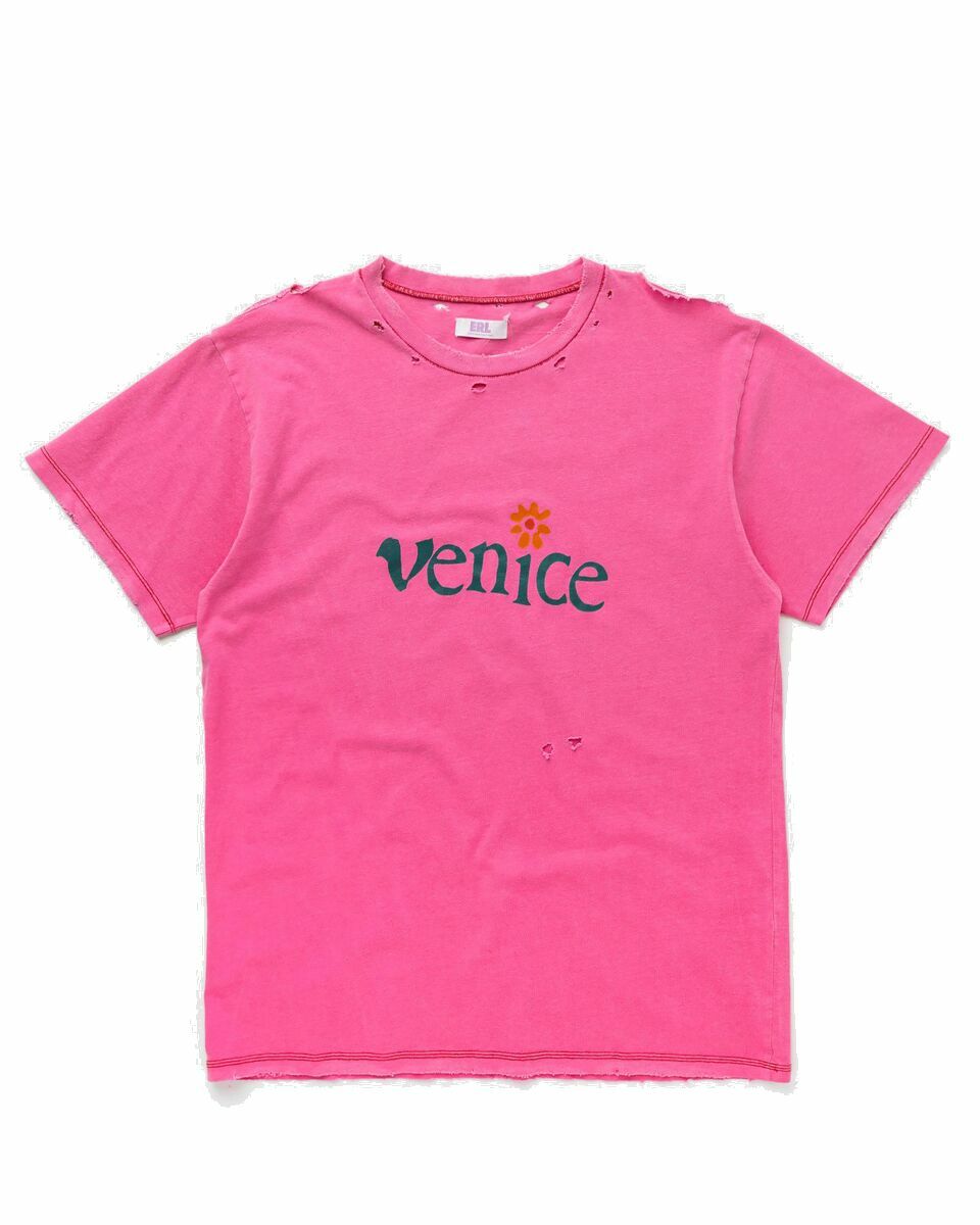 Photo: Erl Venice Tee Knit Pink - Mens - Shortsleeves
