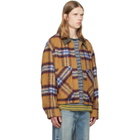 We11done Tan Camel Check Pattern Jacket