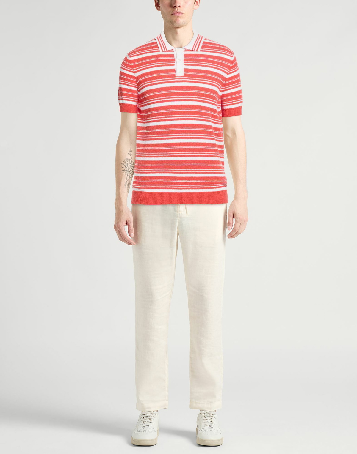 Fedeli Mens Sweater in Tomato red