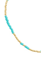 Anni LU Asym 18kt Gold-plated Beaded Bracelet - Aqua - One Size