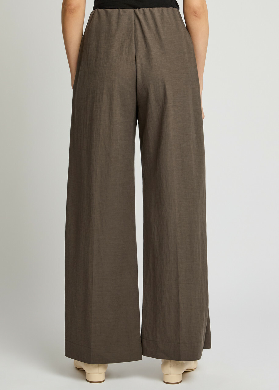 Harris Wharf London Wide-leg Trousers Dark Grey