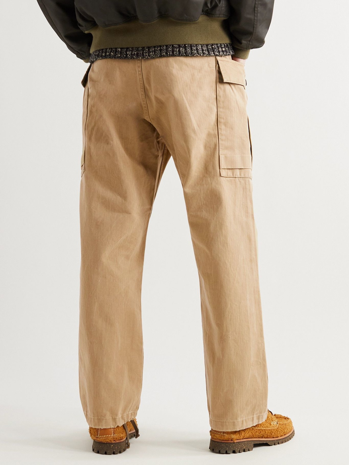 RRL - Campbell Herringbone Cotton Drawstring Cargo Trousers