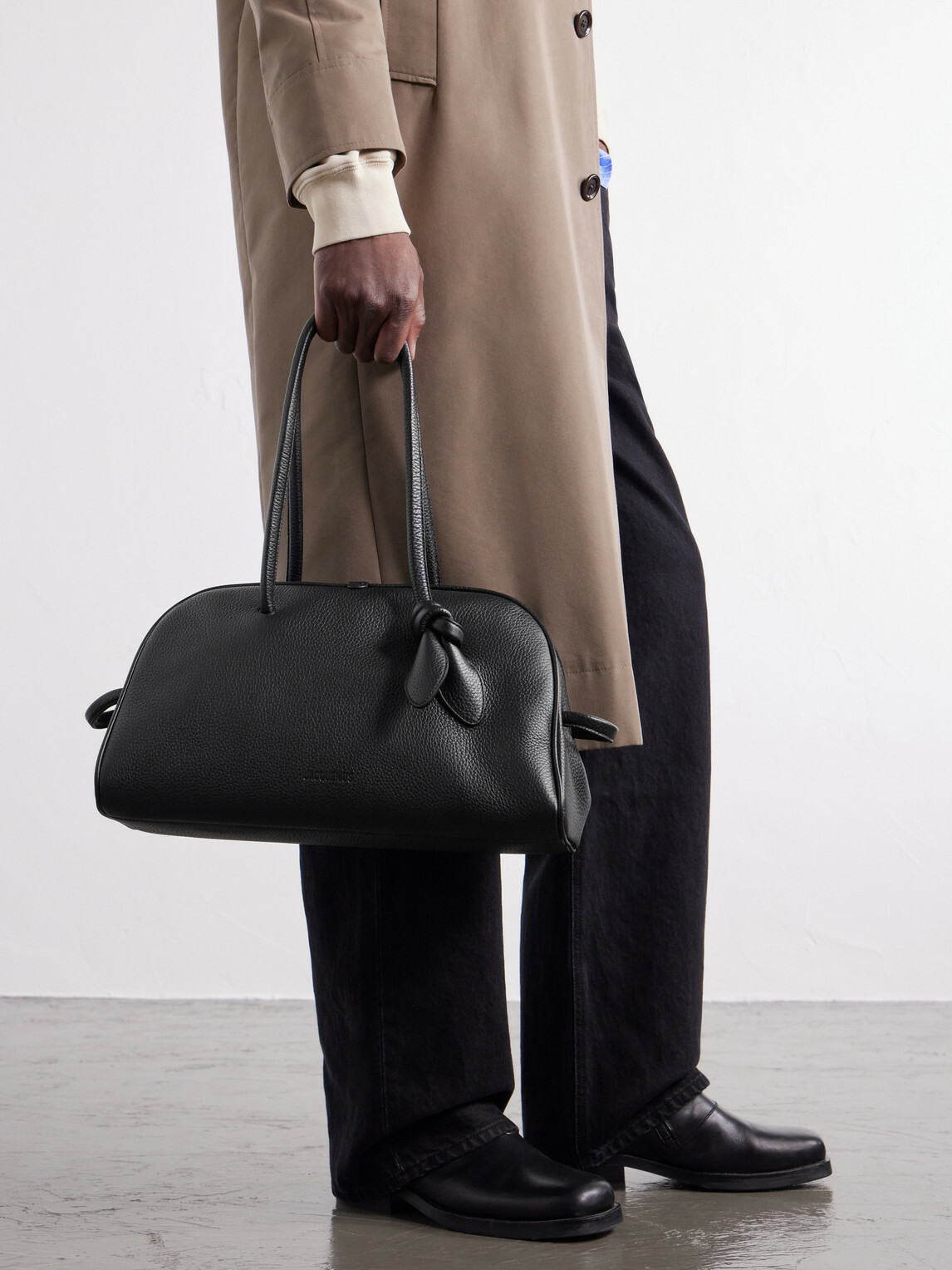 Jacquemus - Le Turismo Full-Grain Leather Messenger Bag - Black