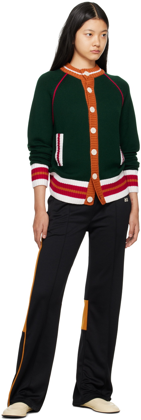 Wales Bonner SSENSE Exclusive Green Artist Cardigan Wales Bonner