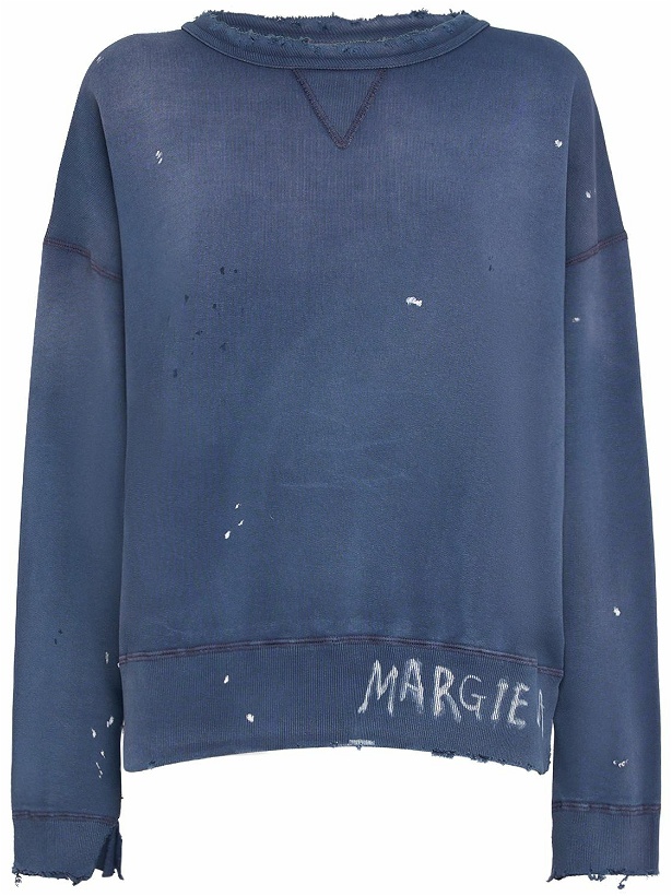 Photo: MAISON MARGIELA - Distressed Cotton Sweatshirt
