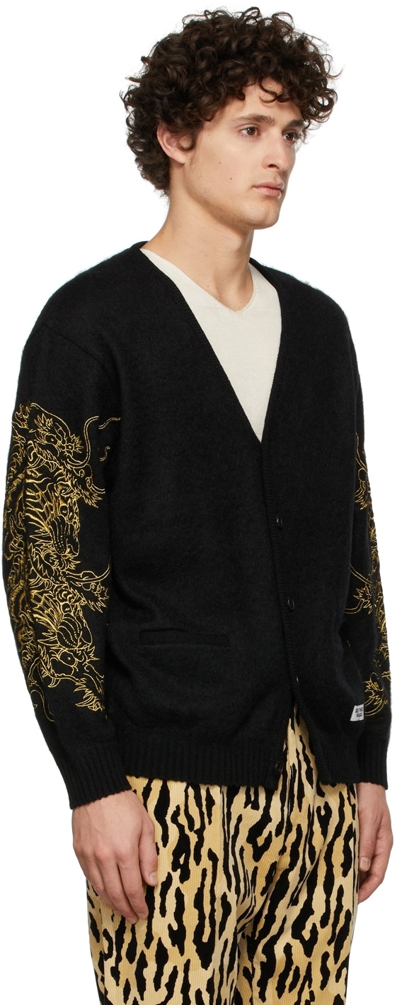 WACKO MARIA Black Tim Lehi Edition Mohair Cardigan Wacko Maria