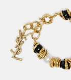 Saint Laurent Loulou embellished bracelet