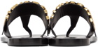 Moschino Black Lettering Logo Sandals