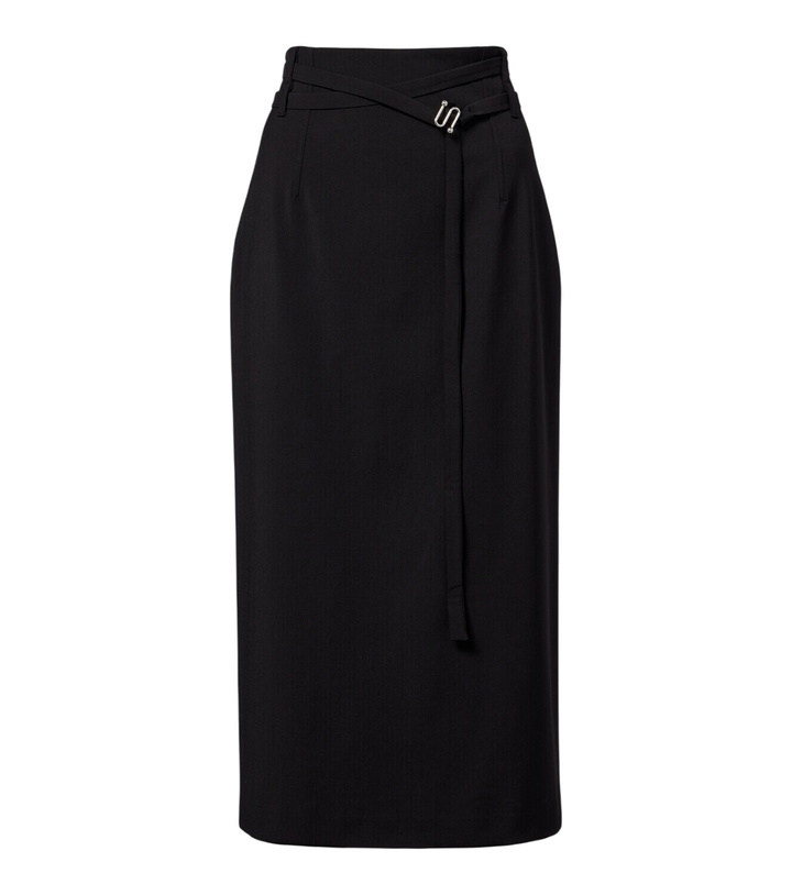 Photo: Sportmax High-rise virgin wool midi skirt