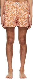 Carne Bollente Orange Polyester Swim Shorts