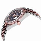 Rolex Datejust 36 Dark Rhodium Diamond Dial Mens Steel and 18k Everose Gold Jubilee Watch 126281RRDJ