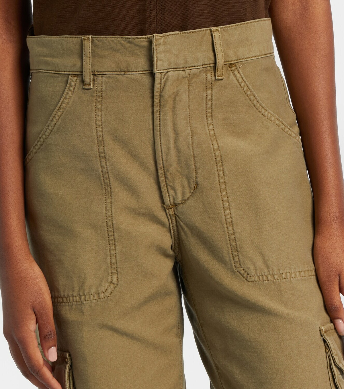 Citizens of Humanity Thassos cropped cotton twill cargo pants