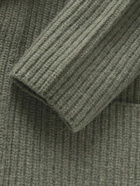 Boglioli - Shawl-Collar Ribbed Wool Cardigan - Green