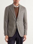 Caruso - Aida Wool and Cashmere-Blend Twill Blazer - Gray