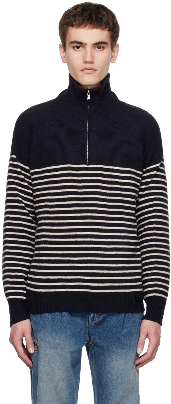 Dunst Navy Striped Sweater